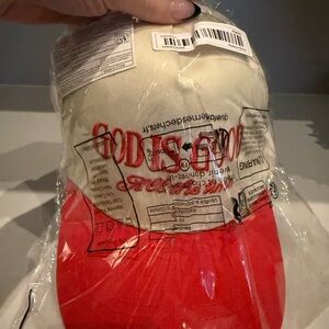 Red and Cream Baseball Cap